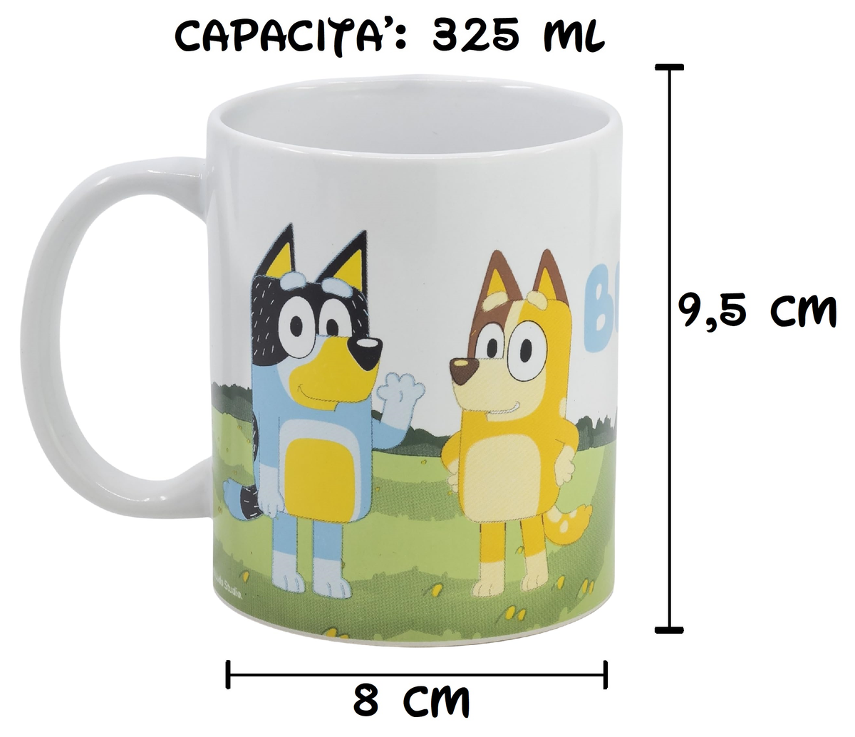 Tazza in Ceramica Bluey e Bingo Modello Mug 325 Ml in Confezione - 83062