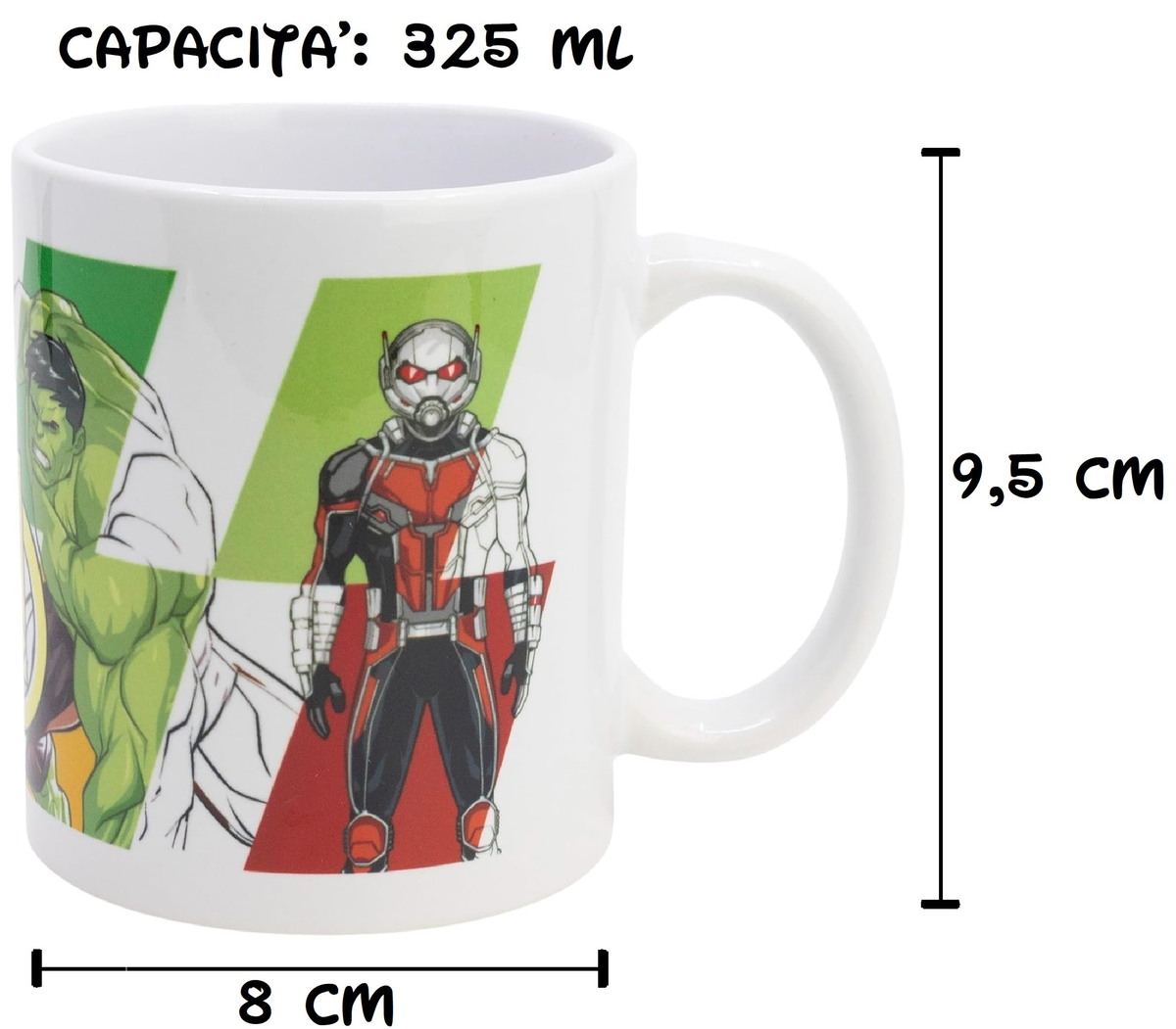 Tazza in Ceramica Avengers MARVEL Modello Mug 325 Ml in Confezione - 83063