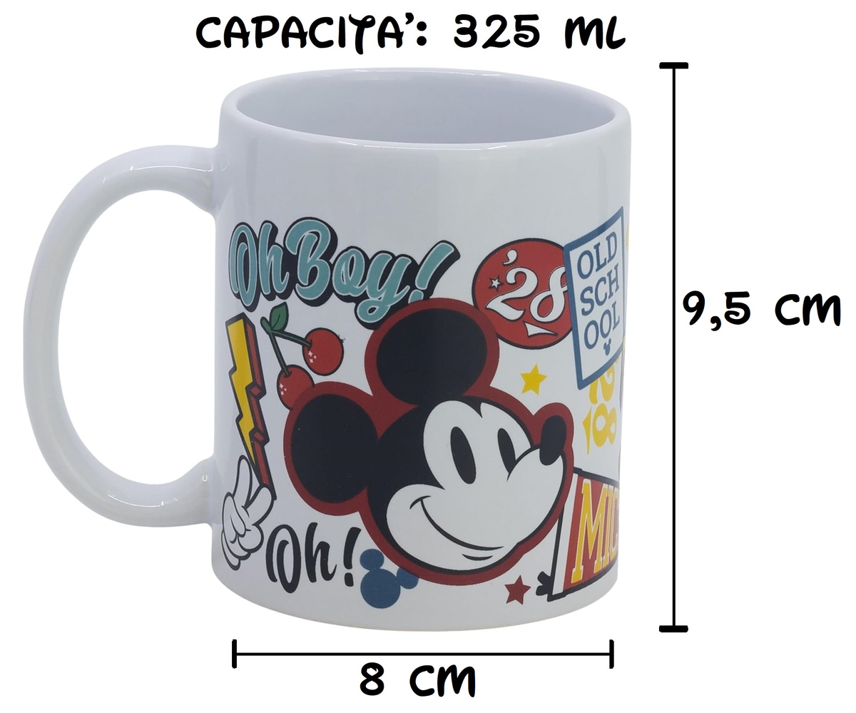 Tazza in Ceramica Topolino DISNEY Mickey Mouse Modello Mug 325 Ml in Confezione - 83066