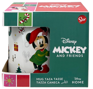 Tazza Natale Minnie e Topolino DISNEY in Ceramica Modello Mug 325 Ml in Confezione - 83067