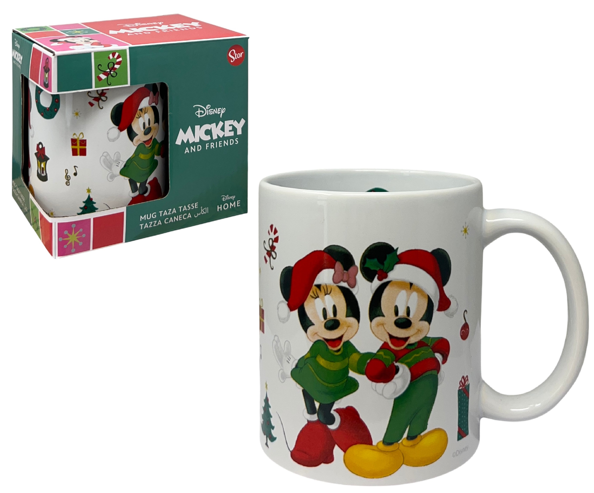 Tazza Natale Minnie e Topolino DISNEY in Ceramica Modello Mug 325 Ml in Confezione - 83067