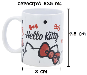 Tazza in Ceramica Hello Kitty Sanrio Modello Mug 325 Ml in Confezione - 83072