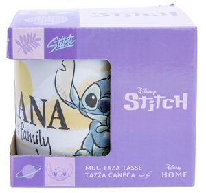Tazza in Ceramica Stitch e Angel DISNEY Ohana Modello Mug 325 Ml in Confezione - 83073