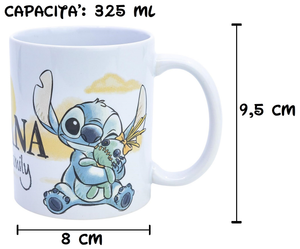 Tazza in Ceramica Stitch e Angel DISNEY Ohana Modello Mug 325 Ml in Confezione - 83073