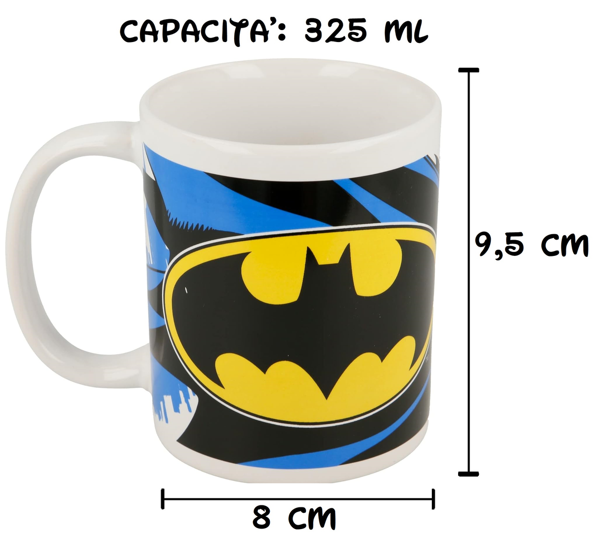 Tazza in Ceramica Batman DC Modello Mug 325 Ml in Confezione - 83075