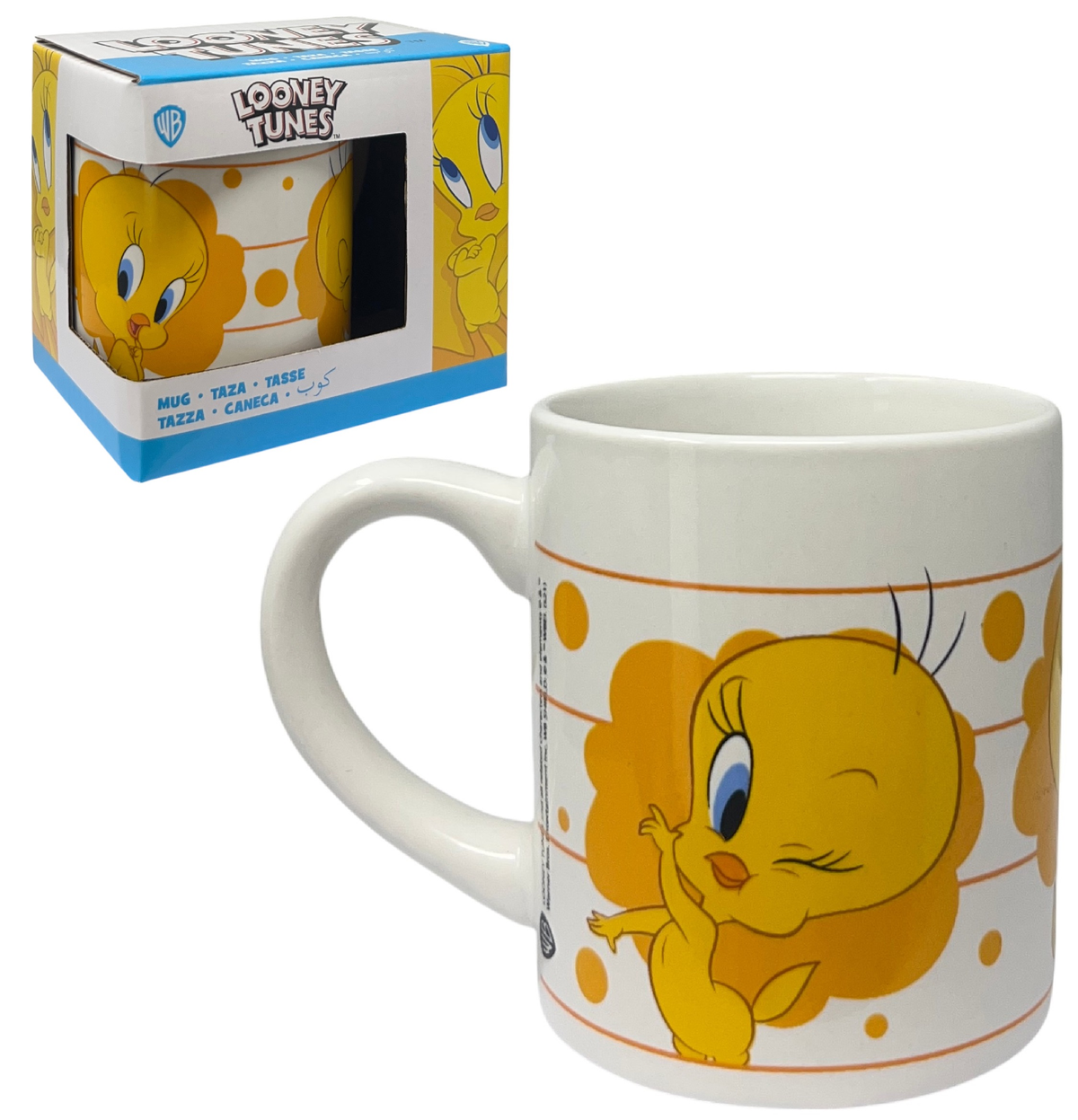 Tazza in Ceramica Titti Looney Tunes Modello Mug 237 Ml in Confezione per Bambini - 83059