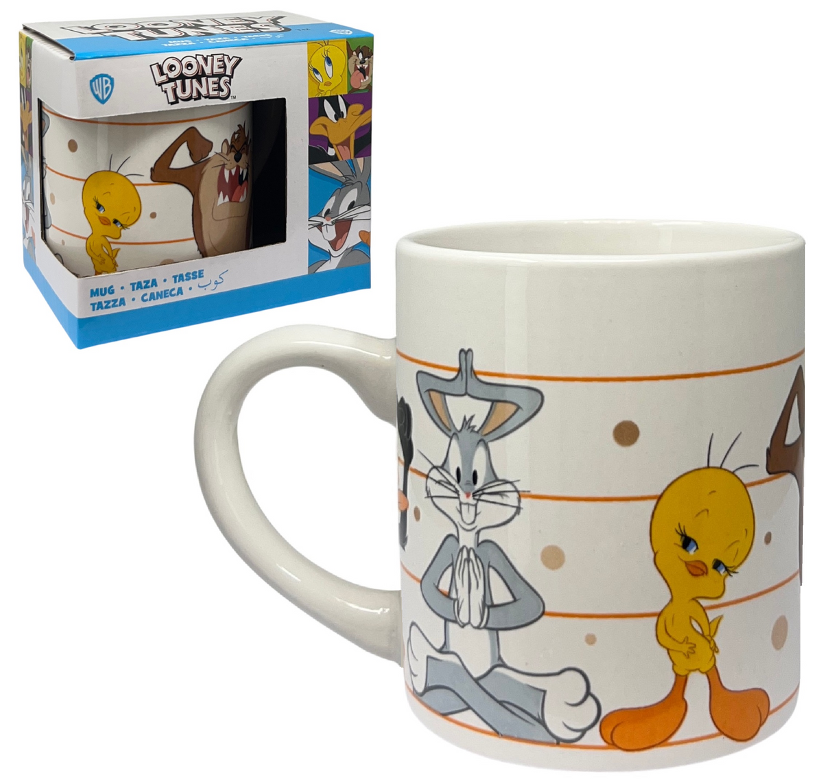 Tazza in Ceramica Looney Tunes Modello Mug 237 Ml in Confezione per Bambini - 83060