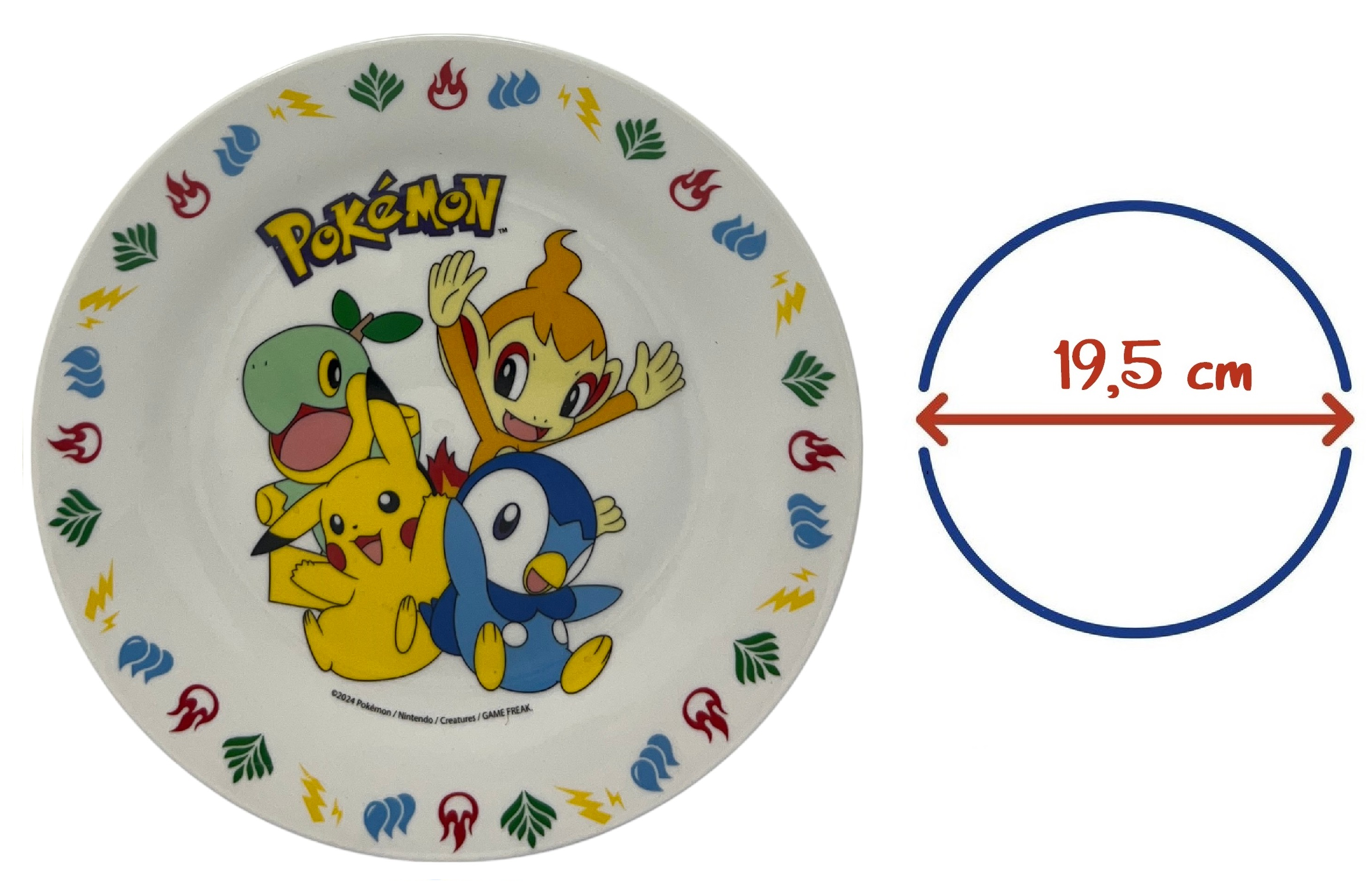 Set 3 Pezzi in Ceramica Pikachu Pokémon Tazza Ciotola Piatto Stoviglie per Bambini in Confezione - 83052