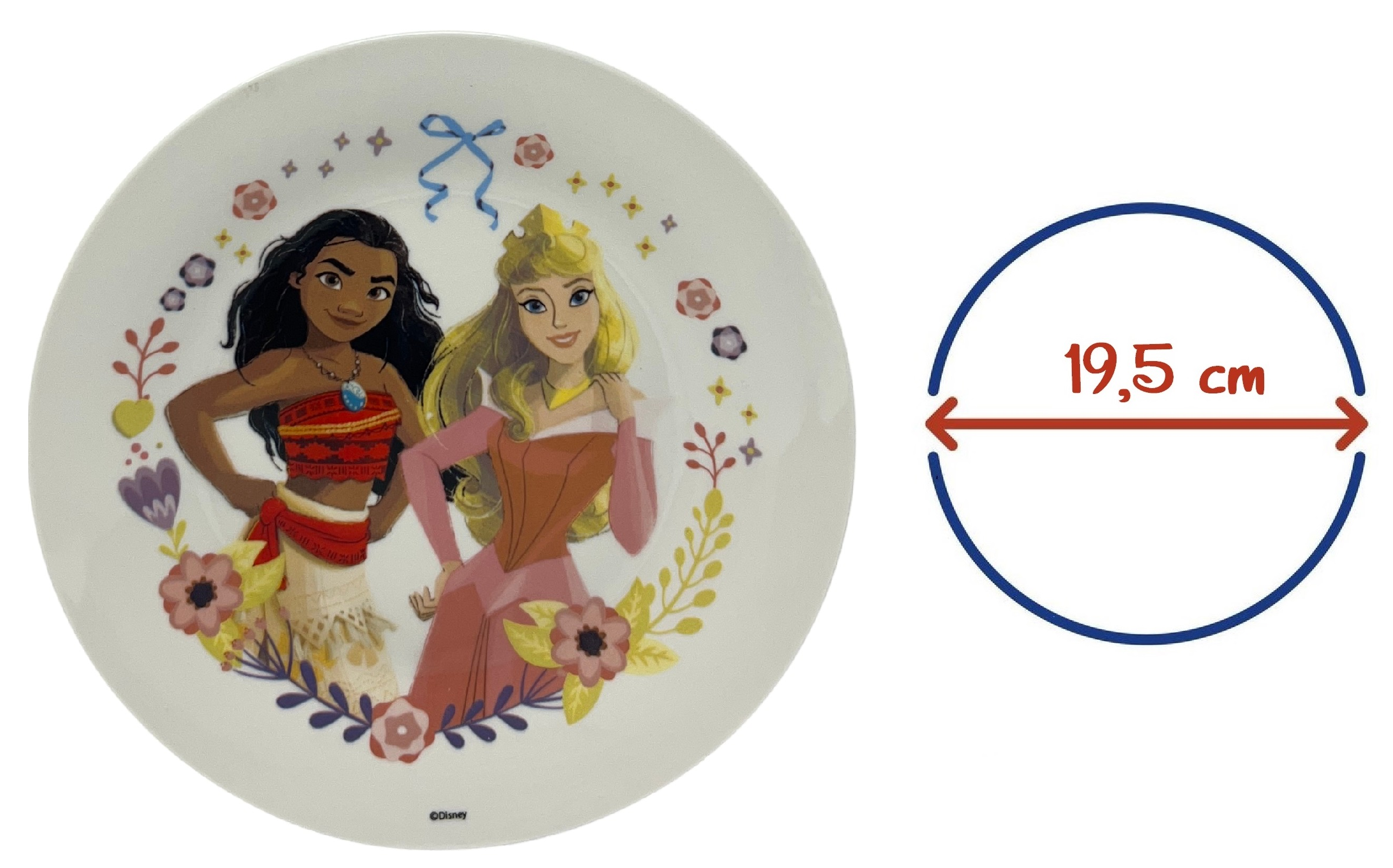 Set 3 Pezzi in Ceramica Principesse DISNEY Tazza Ciotola Piatto Stoviglie per Bambini in Confezione - 83053