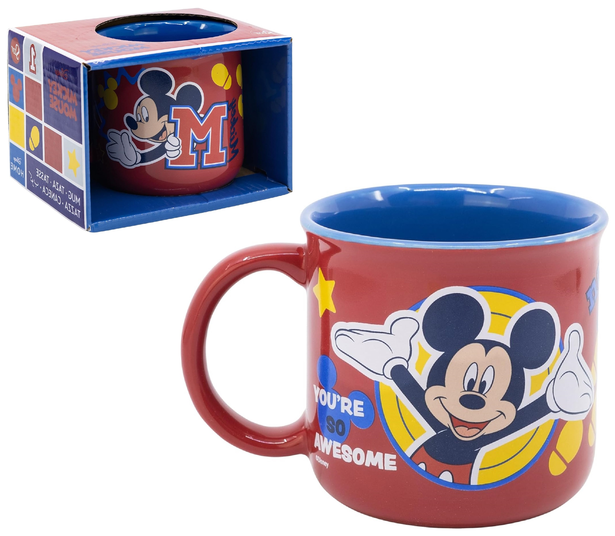 Tazza Topolino DISNEY Modello Mug Doppio Colore 355 Ml in Confezione- 83056