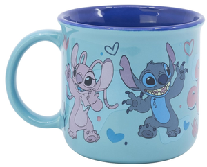 Tazza Stitch e Angel DISNEY Modello Mug Doppio Colore 355 Ml in Confezione- 83058