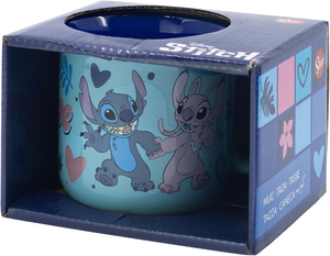 Tazza Stitch e Angel DISNEY Modello Mug Doppio Colore 355 Ml in Confezione- 83058