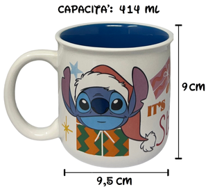 Tazza in Ceramica Stitch Natale DISNEY Modello Mug 414 Ml - 83087