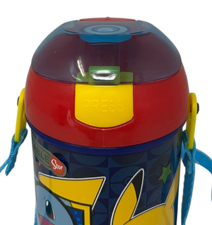 Borraccia Pop-Up Pikachu Pokémon Bottiglia in Plastica Riutilizzabile con Tracolla 450 Ml - 83220