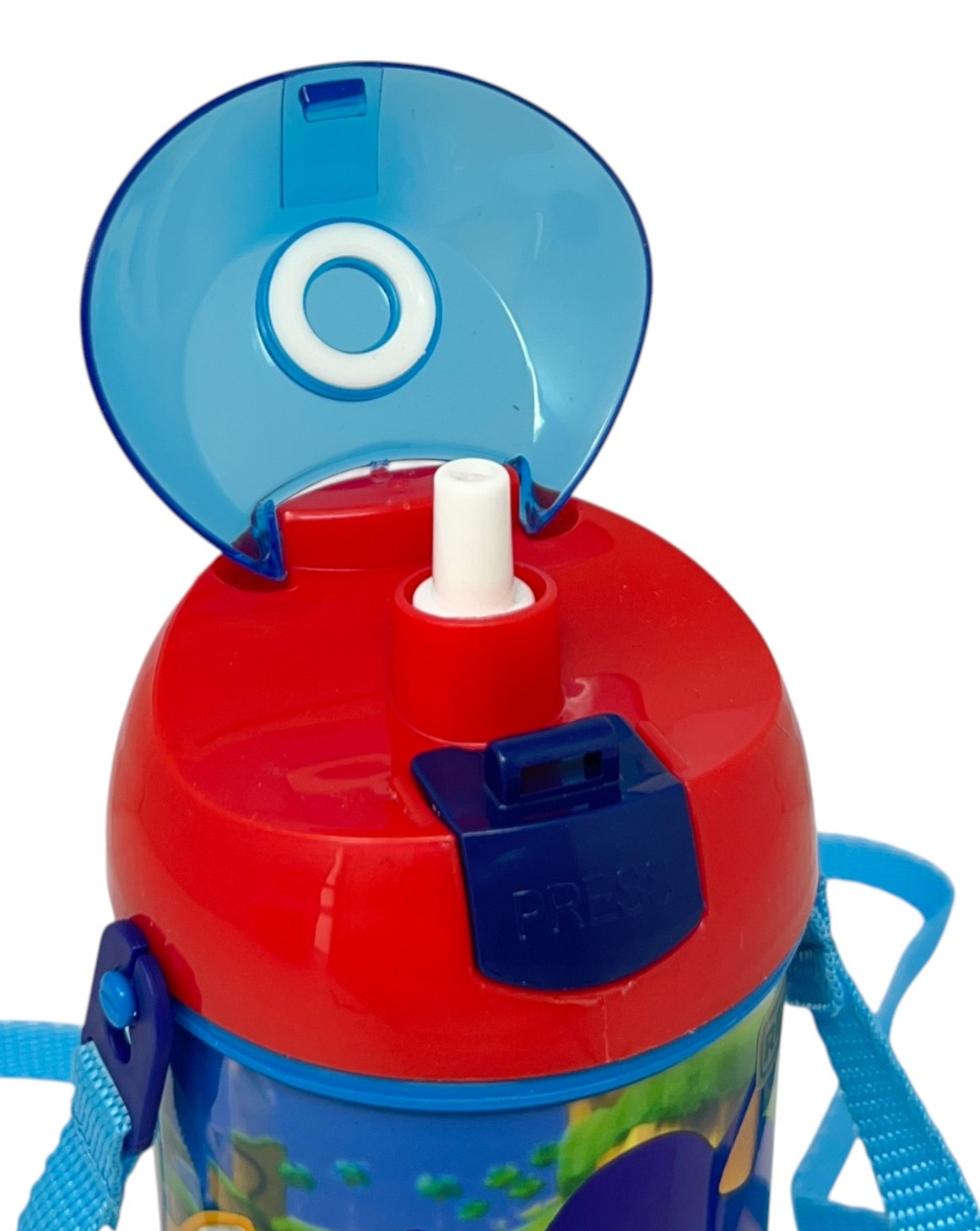 Borraccia Pop-Up Sonic Knuckles Tails Bottiglia in Plastica Riutilizzabile con Tracolla 450 Ml - 83221