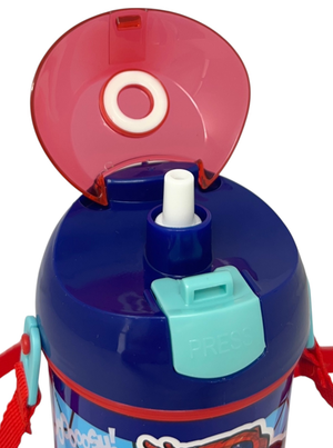 Borraccia Pop-Up Spiderman MARVEL Bottiglia in Plastica Riutilizzabile con Tracolla 450 Ml - 83222