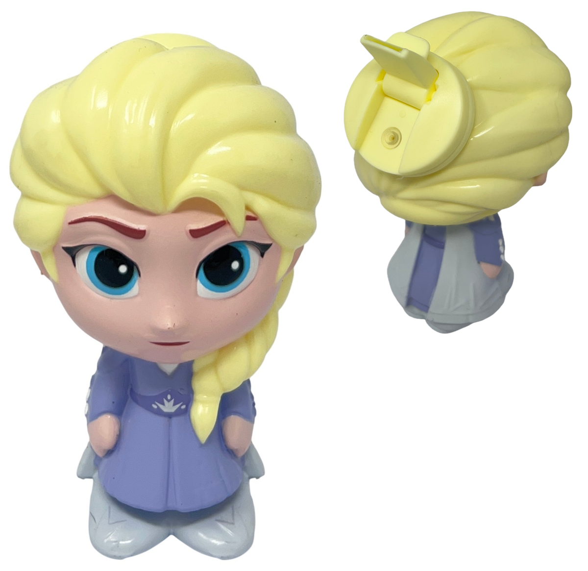 Borraccia Frozen DISNEY Personaggio 3d Elsa Bottiglia 270 Ml in Plastica Riutilizzabile Beccuccio Ripiegabile -83202