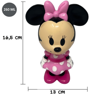 Borraccia Minnie Mouse DISNEY Personaggio 3d Bottiglia 260 Ml in Plastica Riutilizzabile Beccuccio Ripiegabile -83204