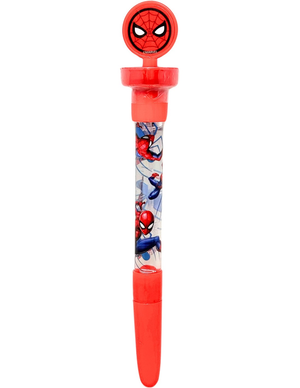 Penna 3 in 1 Spiderman MARVEL Penna a Sfera Timbro Bolle di Sapone Gioco per Bambini - Sp1063