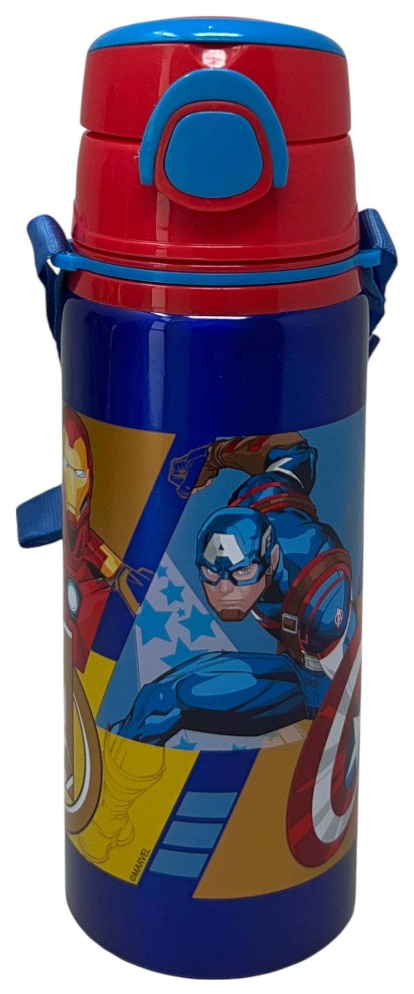 Borraccia in Alluminio Avengers MARVEL Bottiglia 730 Ml con Apertura Pop-Up e Tracolla - 83188