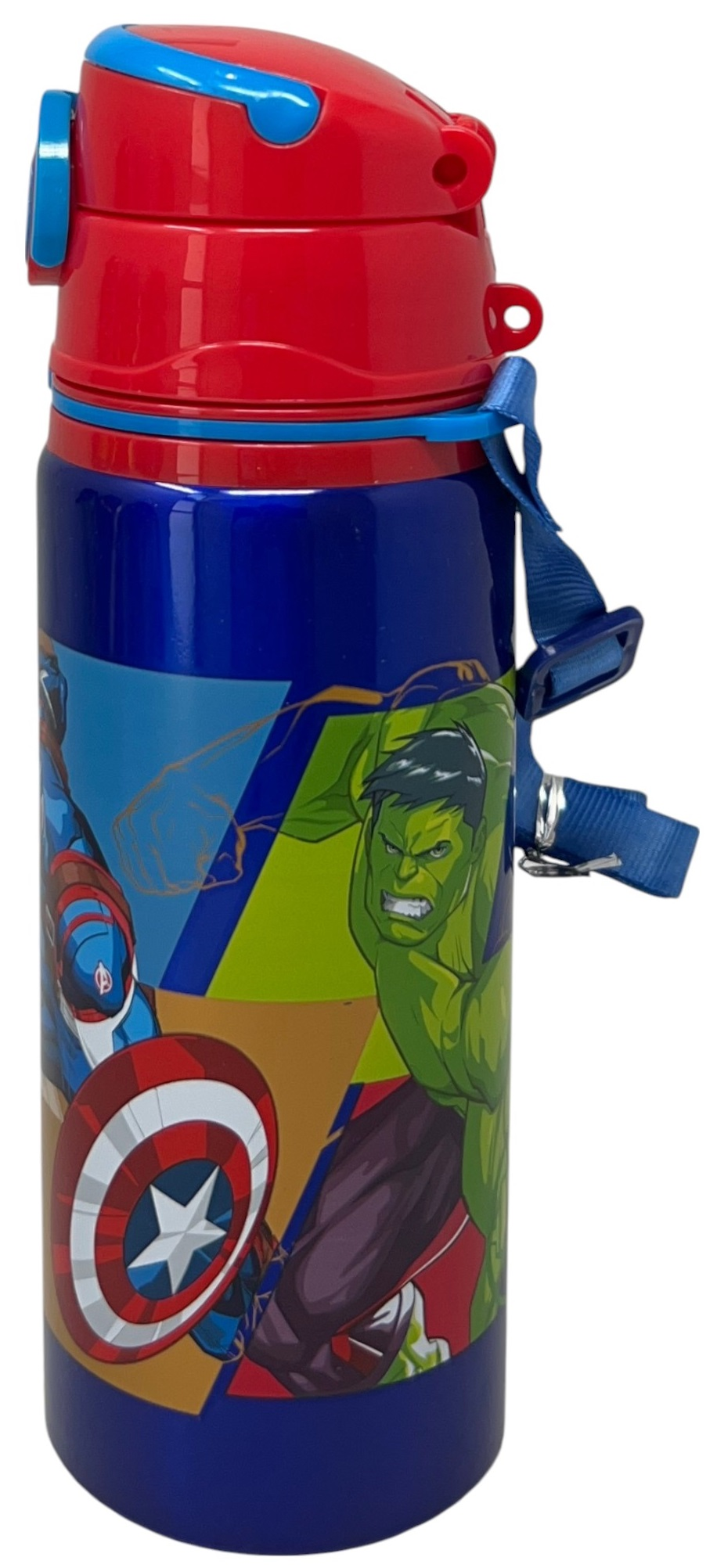 Borraccia in Alluminio Avengers MARVEL Bottiglia 730 Ml con Apertura Pop-Up e Tracolla - 83188