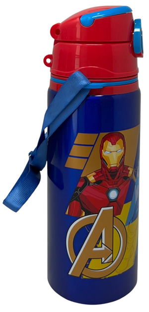 Borraccia in Alluminio Avengers MARVEL Bottiglia 730 Ml con Apertura Pop-Up e Tracolla - 83188