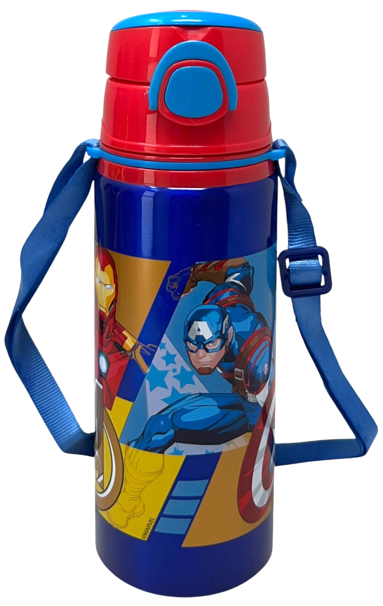 Borraccia in Alluminio Avengers MARVEL Bottiglia 730 Ml con Apertura Pop-Up e Tracolla - 83188