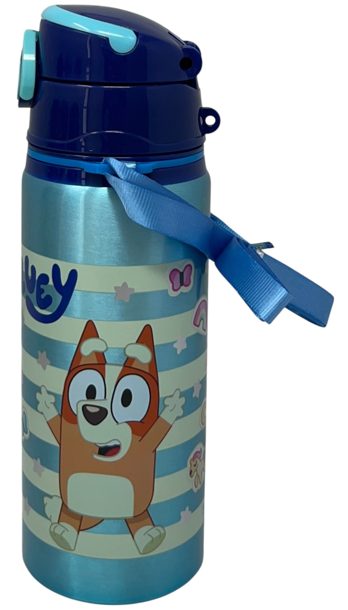 Borraccia in Alluminio Bluey e Bingo Bottiglia 730 Ml con Apertura Pop-Up e Tracolla - 83189