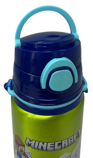 Borraccia in Alluminio Minecraft Bottiglia 730 Ml con Apertura Pop-Up e Tracolla - 83192