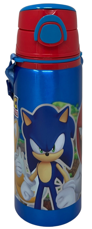 Borraccia in Alluminio Sonic the Hedgehog Bottiglia 730 Ml con Apertura Pop-Up e Tracolla - 83196