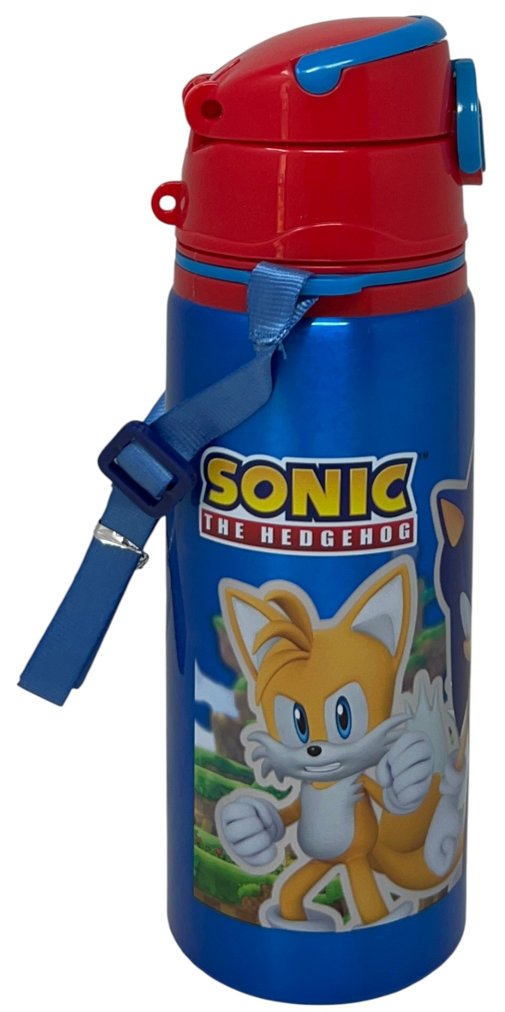 Borraccia in Alluminio Sonic the Hedgehog Bottiglia 730 Ml con Apertura Pop-Up e Tracolla - 83196