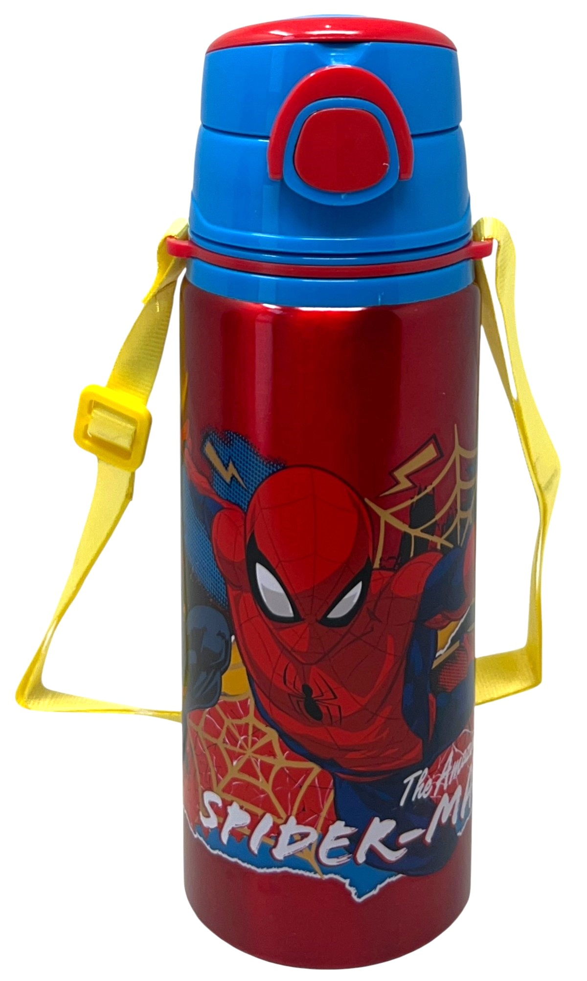 Borraccia in Alluminio Spiderman MARVEL Bottiglia 730 Ml con Apertura Pop-Up e Tracolla - 83197
