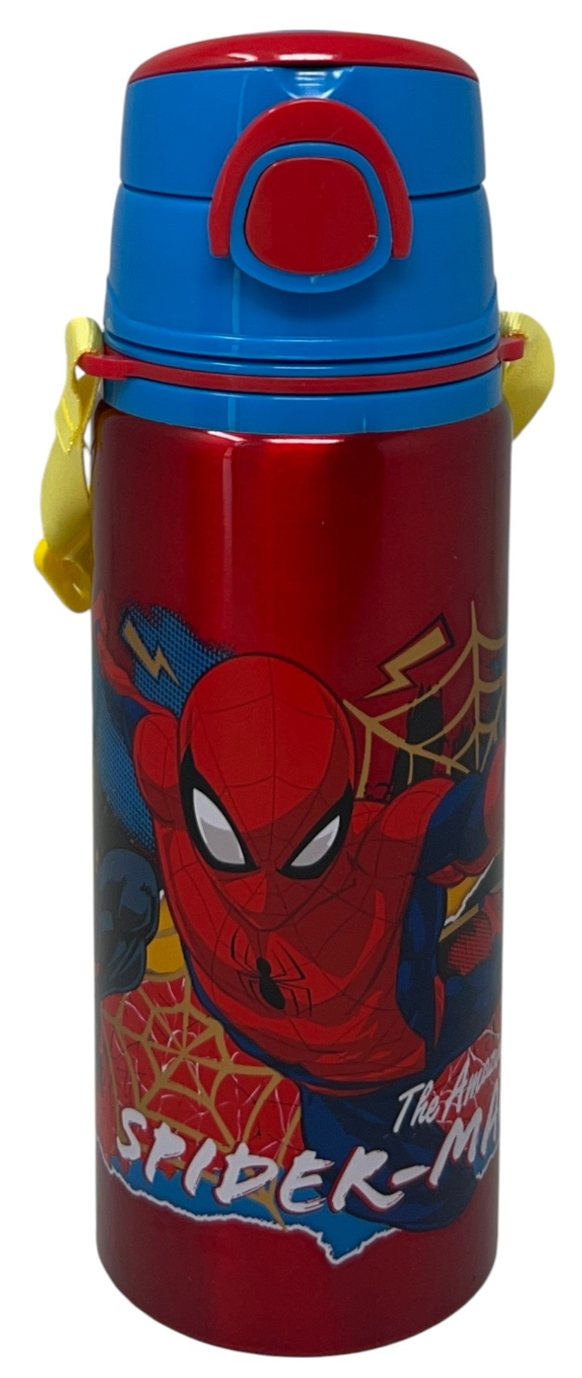 Borraccia in Alluminio Spiderman MARVEL Bottiglia 730 Ml con Apertura Pop-Up e Tracolla - 83197