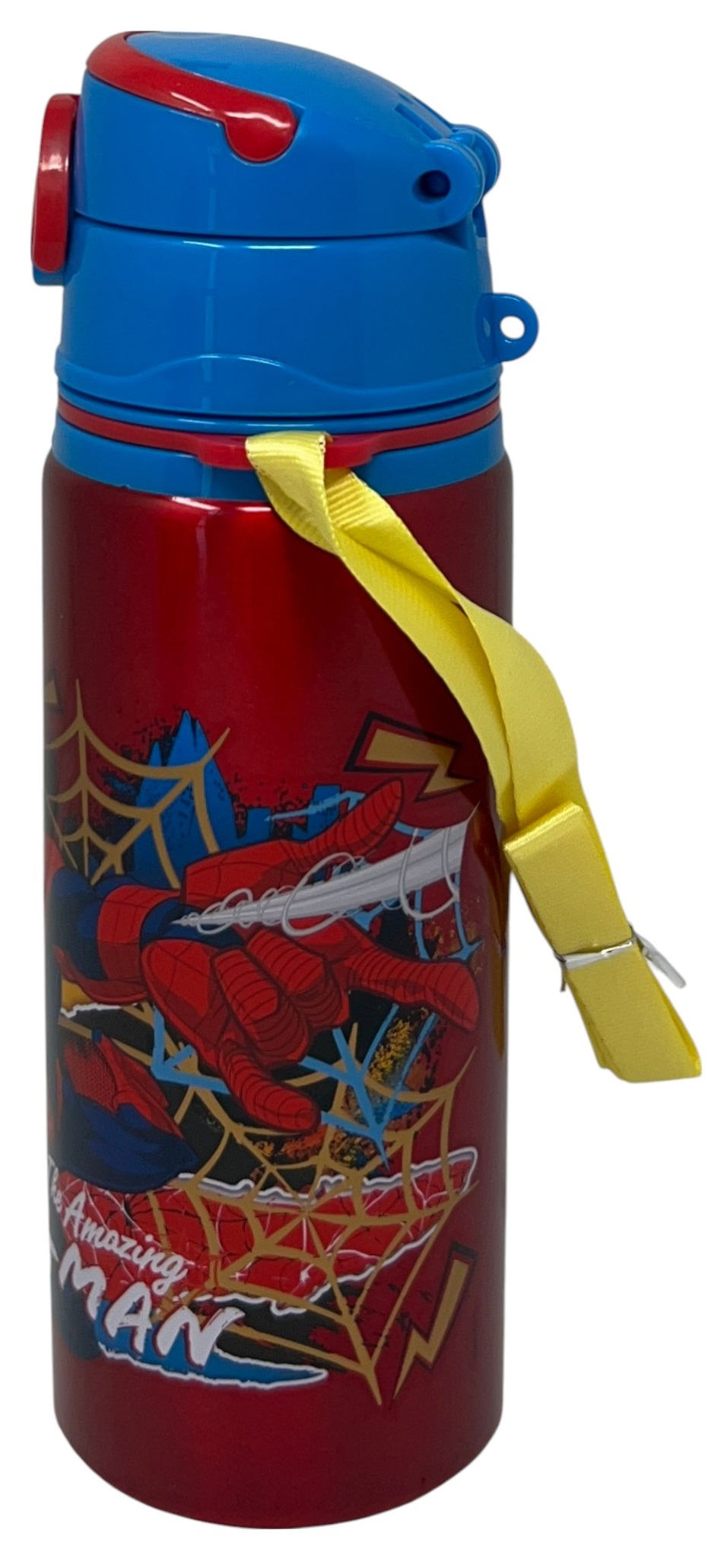 Borraccia in Alluminio Spiderman MARVEL Bottiglia 730 Ml con Apertura Pop-Up e Tracolla - 83197