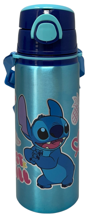 Borraccia in Alluminio Stitch DISNEY Bottiglia 730 Ml con Apertura Pop-Up e Tracolla - 83198