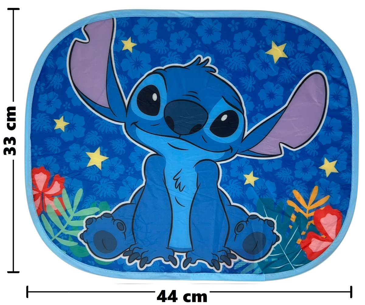 Tendine Parasole Laterali Stitch DISNEY Coppia di Tendine per Auto 44 X 33 CM Protezione Raggi Uv - 000564698