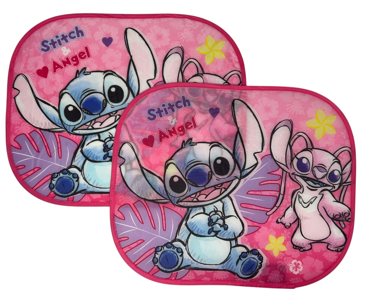 Tendine Parasole Laterali Stitch e Angel DISNEY Coppia di Tendine per Auto 44 X 33 CM Protezione Raggi Uv - 000564699