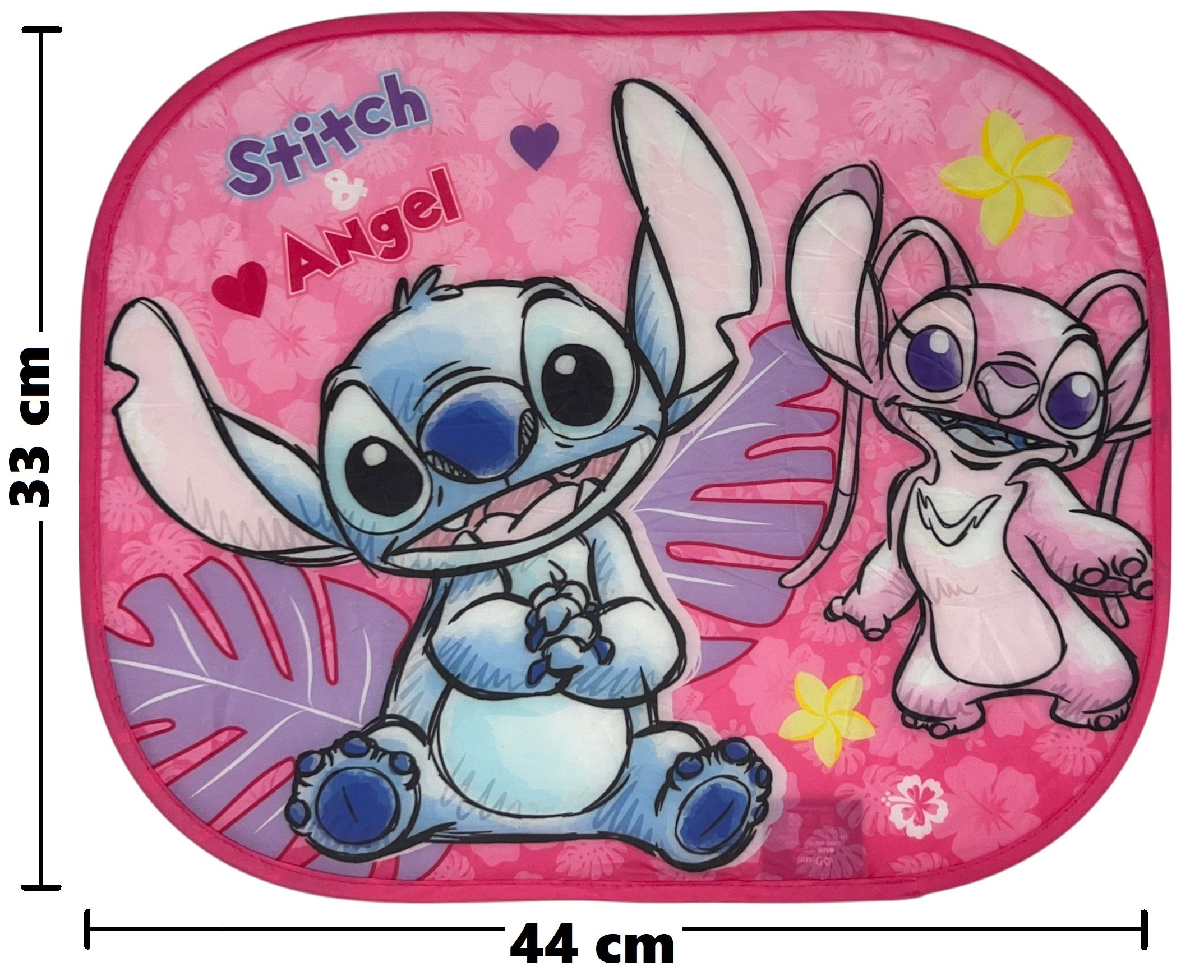 Tendine Parasole Laterali Stitch e Angel DISNEY Coppia di Tendine per Auto 44 X 33 CM Protezione Raggi Uv - 000564699
