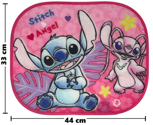 Tendine Parasole Laterali Stitch e Angel DISNEY Coppia di Tendine per Auto 44 X 33 CM Protezione Raggi Uv - 000564699