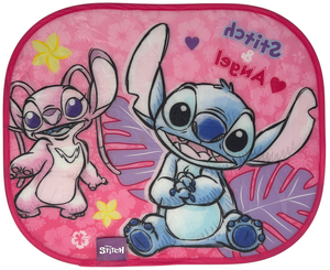 Tendine Parasole Laterali Stitch e Angel DISNEY Coppia di Tendine per Auto 44 X 33 CM Protezione Raggi Uv - 000564699