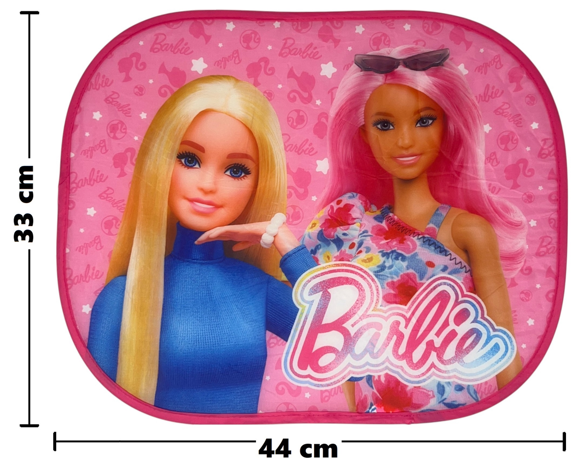 Tendine Parasole Laterali Barbie Mattel Coppia di Tendine per Auto 44 X 33 CM Protezione Raggi Uv - 2078-4224