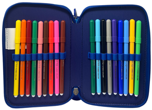 Astuccio 3 Zip Scuola Stitch Boy DISNEY Multiscomparto Portacolori Giotto - 1004p2444