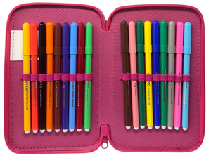 Astuccio 3 Zip Scuola Barbie Mattel Multiscomparto Portacolori Giotto - 1004e4224