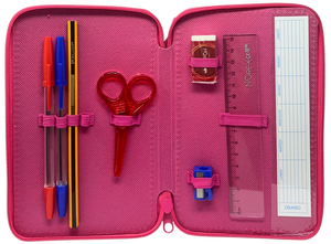 Astuccio 3 Zip Scuola Barbie Mattel Multiscomparto Portacolori Giotto - 1004e4224