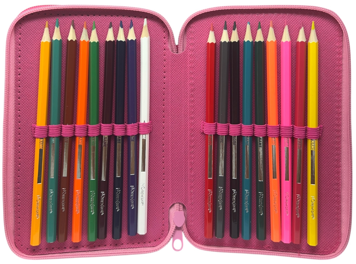 Astuccio 3 Zip Scuola Barbie Mattel Multiscomparto Portacolori Giotto - 1004e4224