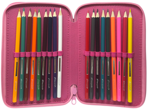 Astuccio 3 Zip Scuola Barbie Mattel Multiscomparto Portacolori Giotto - 1004e4224