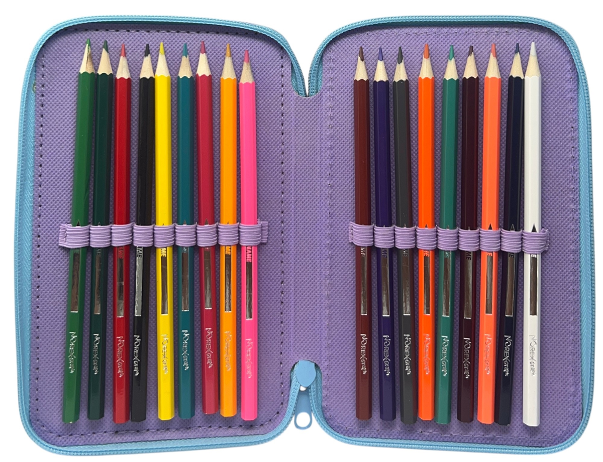 Astuccio 3 Zip Scuola Frozen DISNEY Multiscomparto Portacolori Giotto - 564797