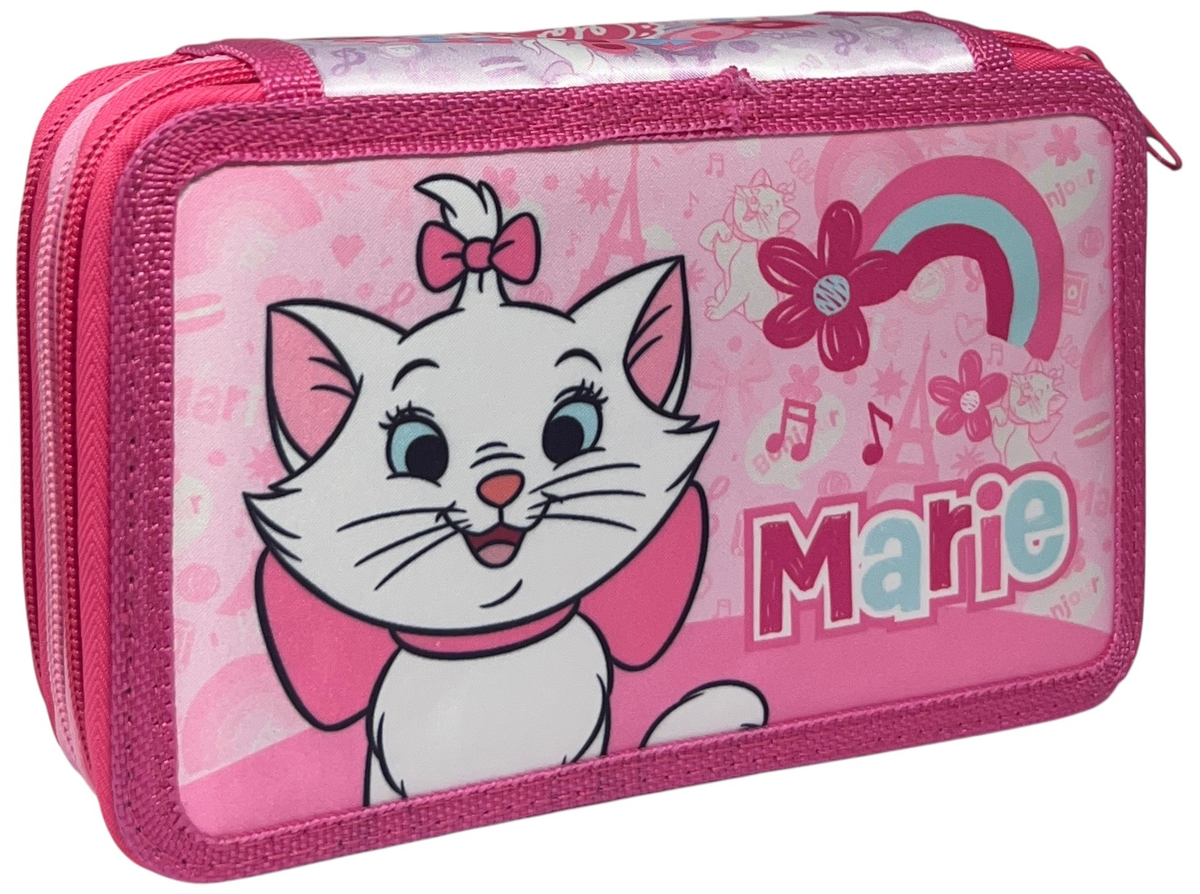 Astuccio 3 Zip Scuola Marie gli Aristogatti DISNEY Multiscomparto Portacolori Giotto - 564802