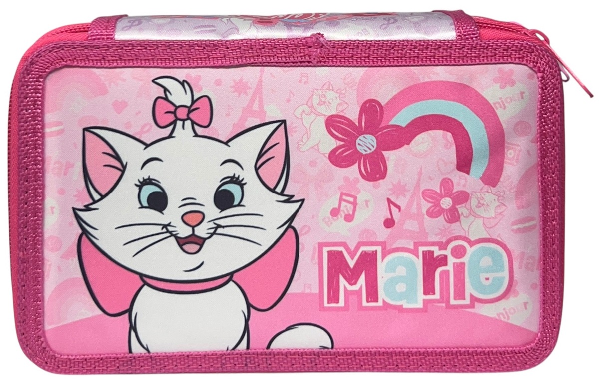 Astuccio 3 Zip Scuola Marie gli Aristogatti DISNEY Multiscomparto Portacolori Giotto - 564802