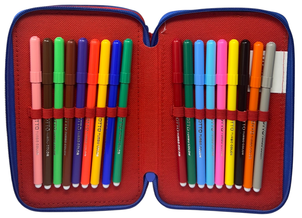Astuccio 3 Zip Scuola Topolino DISNEY Multiscomparto Portacolori Giotto - 564796